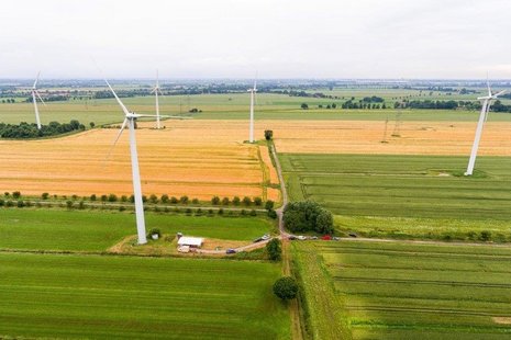 Windpark von oben